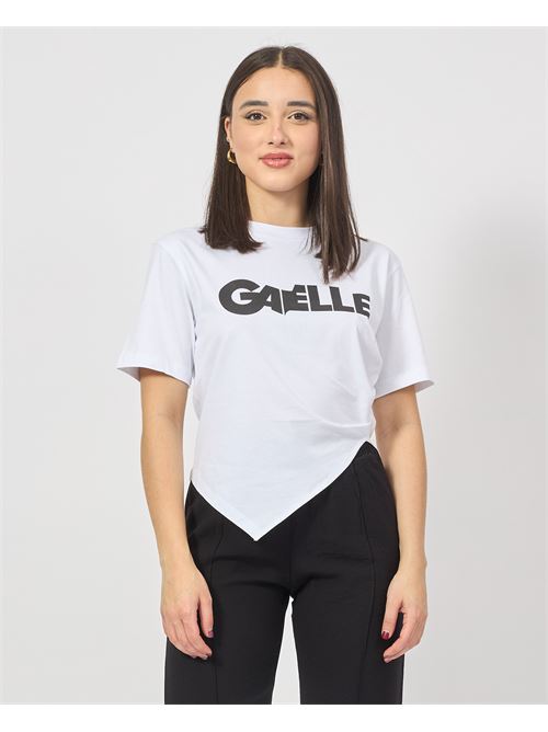 T-shirt donna Gaelle Paris asimmetrica con spacco GAELLE PARIS | GAABW04303BI01